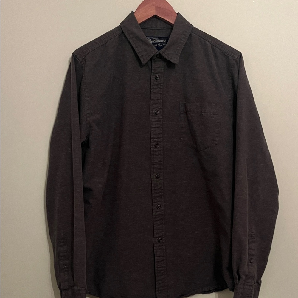 American Rag Dark Grey Casual Button-down shirt